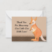 Kangoeroe mama en haar Baby bedankkaart Notitiekaartje (Voorkant)