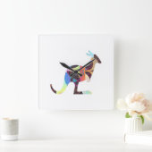 Kangoeroe Monogram R Vierkante Klok (Huis)