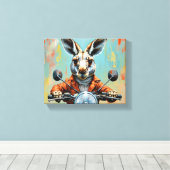 Kangoeroe motorfiets canvas kunst (Insitu (Houten vloer))