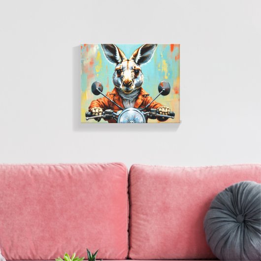 Kangoeroe motorfiets canvas kunst (Insitu (Woonkamer))