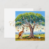 Kangoeroe onder gumtree kerstballen (Voorkant / Achterkant)