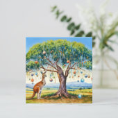 Kangoeroe onder gumtree kerstballen (Staand voorkant)