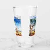 Kangoeroe onder gumtree met kerstballen glas (Rechts)