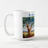 Kangoeroe onder gumtree met kerstballen koffiemok (Links)