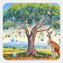 Kangoeroe onder gumtree met kerstballen