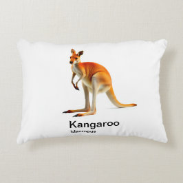 Kangoeroe op een witte achtergrond accent kussen
