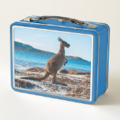 Kangoeroe op het strand Lucky Bay Australië (Achterkant)