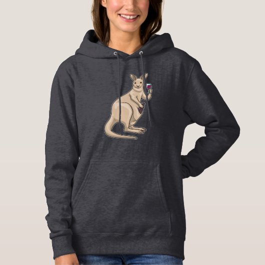 Kangoeroe Rode wijn Hoodie (Voorkant)