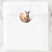 Kangoeroe Ronde Sticker (Tas)