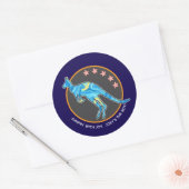 kangoeroe ronde sticker (Envelop)