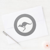 Kangoeroe Roundel ingetogen Ronde Sticker (Envelop)