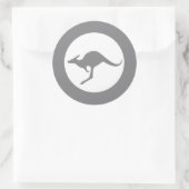 Kangoeroe Roundel ingetogen Ronde Sticker (Tas)
