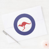 Kangoeroe Roundel Ronde Sticker (Envelop)