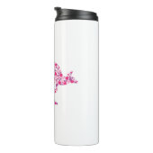 Kangoeroe-Roze-Harten Thermosbeker (Geroteerd rechts)