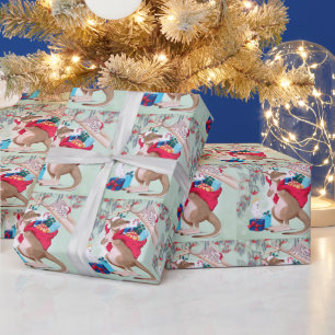 Kangoeroe Santa Bag Possum Cockatoo Vrolijk Kerstf Cadeaupapier