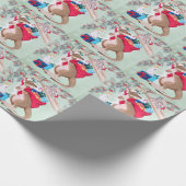 Kangoeroe Santa Bag Possum Cockatoo Vrolijk Kerstf Cadeaupapier (Hoek)