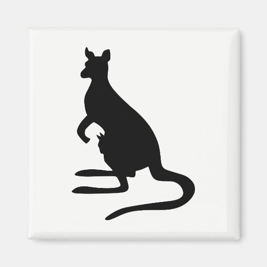 Kangoeroe Silhouet Magneet (Voorkant)