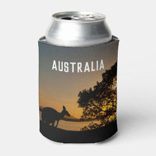 Kangoeroe silhouet, prachtige zonsondergang Austra Blikjeskoeler