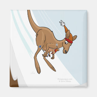 Kangoeroe Ski Jump Magnet
