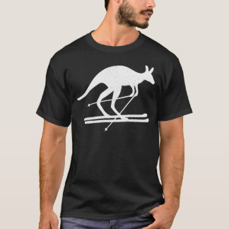 Kangoeroe Skiën Fun Winter Sport Australië Reizen T-shirt