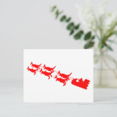 Kangoeroe Sleigh Feestdagenkaart (Staand voorkant)