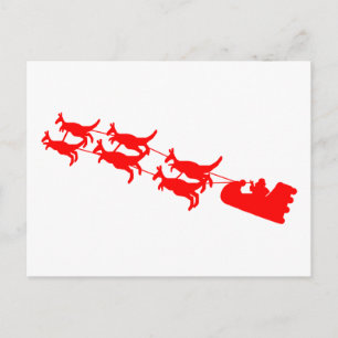 Kangoeroe Sleigh Feestdagenkaart