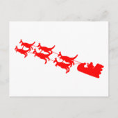 Kangoeroe Sleigh Feestdagenkaart (Voorkant)