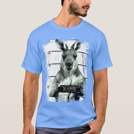 Kangoeroe Springend Dier Cadeau retro T-shirt (Voorkant)