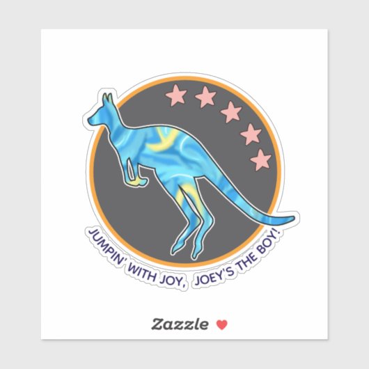 kangoeroe sticker (Vel)