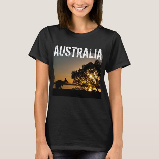 Kangoeroe Sunset Foto in Australië T-shirt (Voorkant)