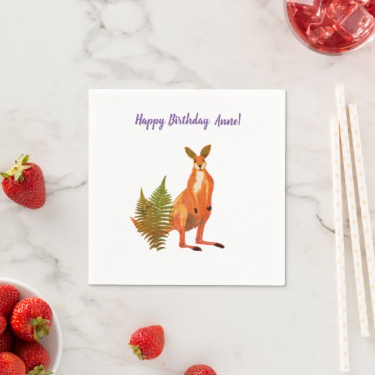 kangoeroe-tekening servet (Insitu)