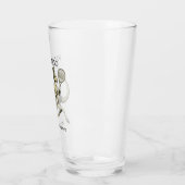 Kangoeroe Tennisspeler-Grappige Dierenkunst Glas (Links)