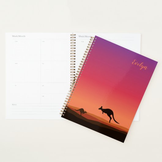 Kangoeroe Thema Gepersonaliseerde Planner Notitieb (Display)