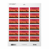 Kangoeroe Thema Retouradreslabels Etiket (Full Sheet)