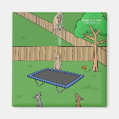 Kangoeroe Trampoline Bounce Magnet (Voorkant)