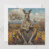 Kangoeroe uit de Australische outback Vaderdag waa Kaart (Voorkant)