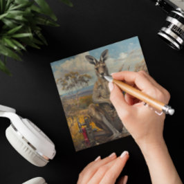 Kangoeroe uit de Australische outback Vaderdag waa Kaart