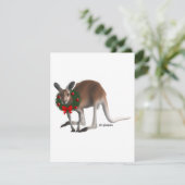 Kangoeroe - vakantiekaart feestdagenkaart (Staand voorkant)