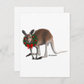 Kangoeroe - vakantiekaart feestdagenkaart (Voorkant / Achterkant)