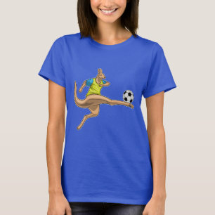 Kangoeroe Voetballer Voetbal T-shirt