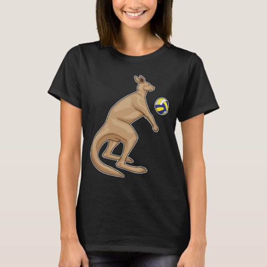 Kangoeroe Volleybal speler Volleybal T-shirt (Voorkant)