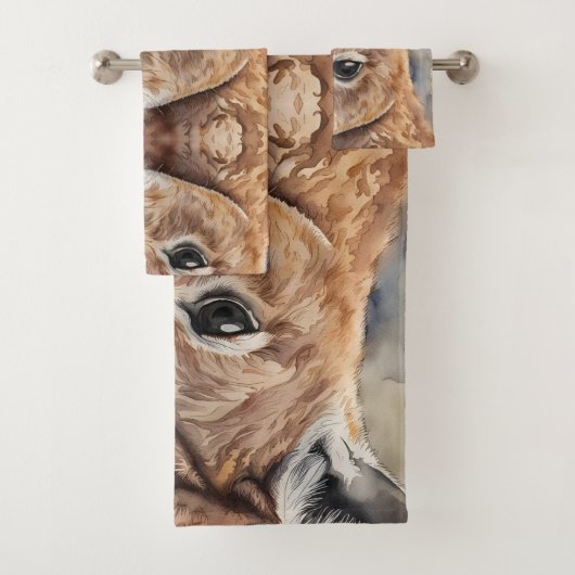 Kangoeroe Waterverf Kunst Bad Handdoek (Insitu)