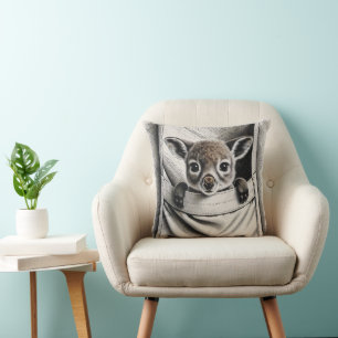 Kangoeroekussen, Cute Baby Joey Design Kussen