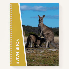 Kangoeroemoeder en baby in Australië, Goud Notitieboek