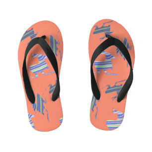 Kangoeroes op perzik Kinder zomer Teenslippers