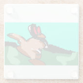 Kangoeroesprong Glazen Onderzetter (Achterkant)