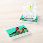 Kangoeroesprong Glazen Onderzetter (Schuin)