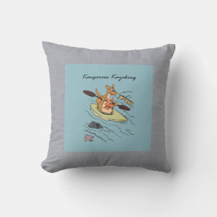 Kangooroos Modern Birth Baby Blue Kussen