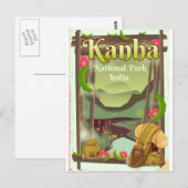 Kanha Nationaal Park India Briefkaart (Voorkant / Achterkant)