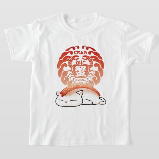 Kani Crab Sushi Cat T-shirt (Laagn)